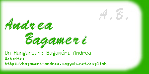 andrea bagameri business card