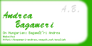 andrea bagameri business card